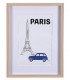 Lámina con paspartú motivo Paris azul mdmhogar