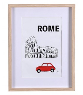 Lámina con paspartú motivo Roma rojo mdmhogar