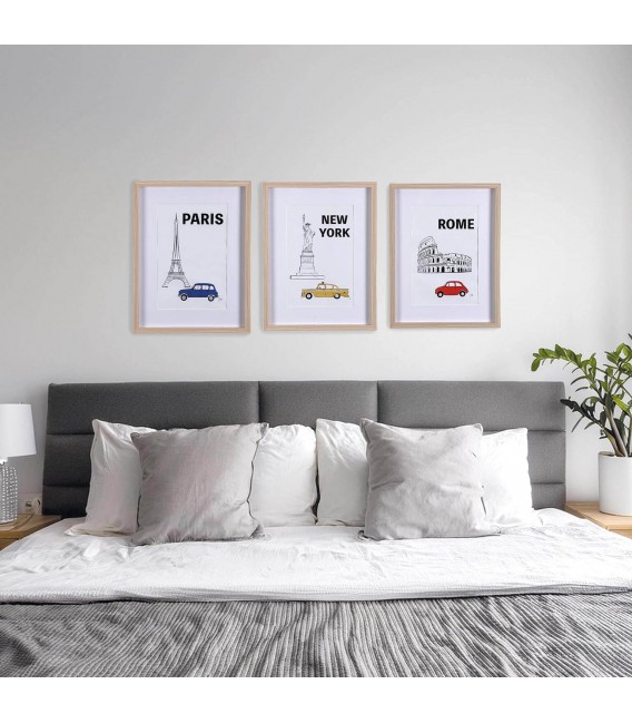 Lámina con paspartú motivo Roma rojo mdmhogar