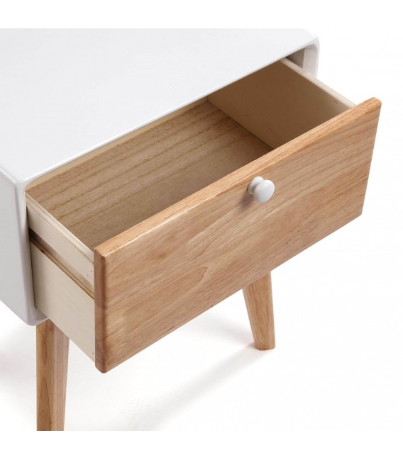 Mesita de noche pequeña estilo nórdico mdmhogar