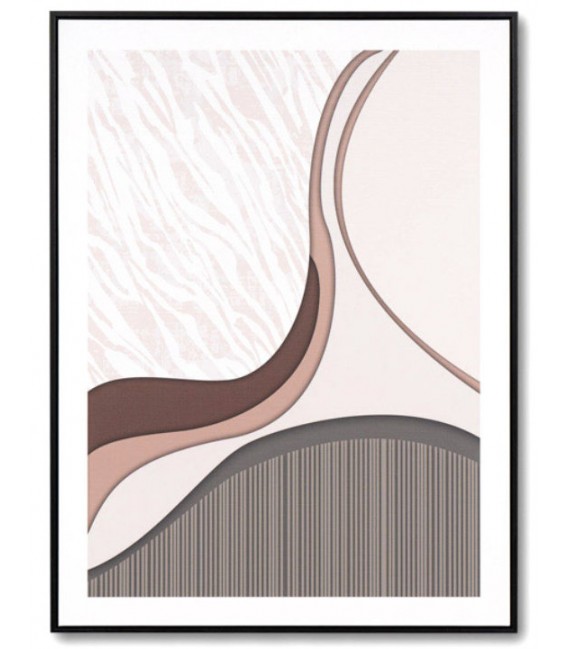 Lámina cuadrada estilo abstracto en tonos marrones mdmhogar