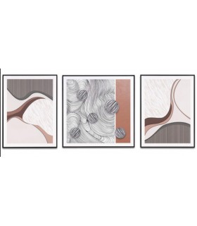 Lámina cuadrada estilo abstracto en tonos marrones mdmhogar