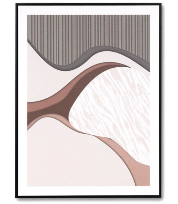 Lámina vertical estilo abstracto en tonos marrones mdmhogar