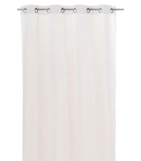 Cortina opaca para barra Jacquard en tonos blancos mdmhogar