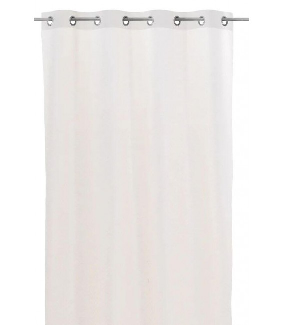 Cortina opaca para barra Jacquard en tonos blancos mdmhogar