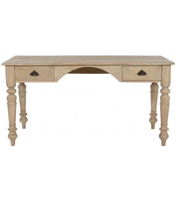Mesa escritorio grande realzada en madera maciza mdmhogar