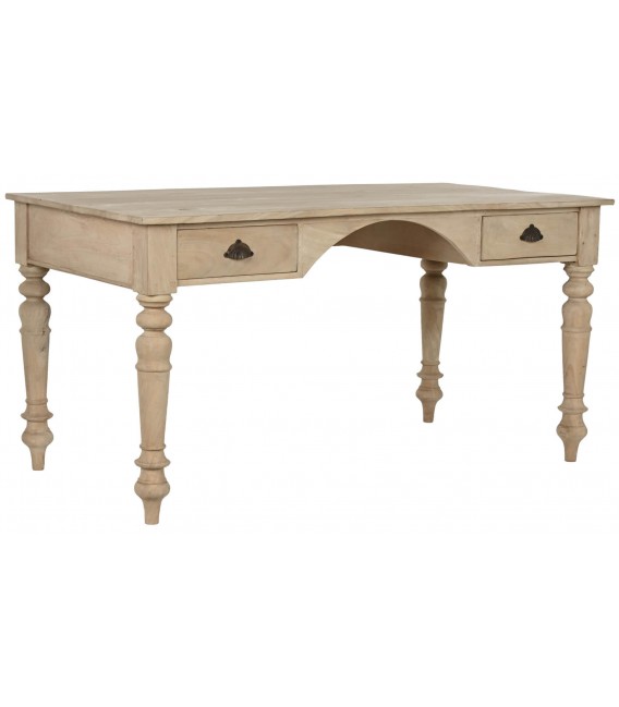Mesa escritorio grande realzada en madera maciza mdmhogar