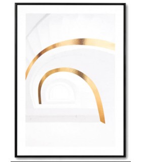 Lámina vertical estilo fotográfico motivo escalera curva mdmhogar