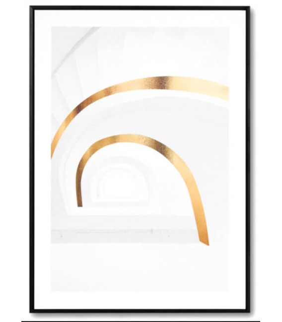 Lámina vertical estilo fotográfico motivo escalera curva mdmhogar