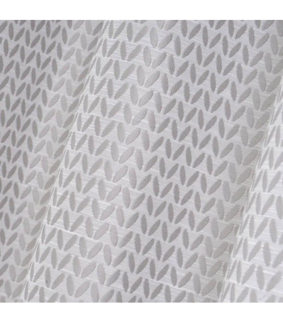 Cortina opaca para barra Jacquard en tonos grises mdmhogar
