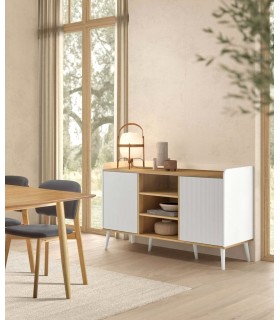 Aparador realizado en madera mdf imitación roble mdmhogar