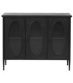 Aparador pequeño metal negro rozado mdmhogar