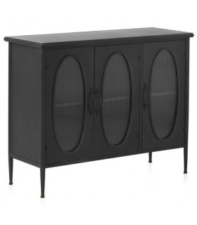 Aparador pequeño metal negro rozado mdmhogar