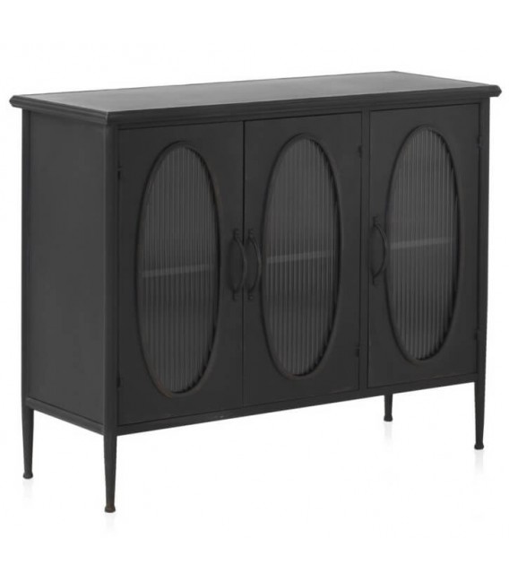 Aparador pequeño metal negro rozado mdmhogar