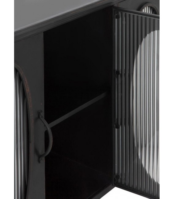 Aparador pequeño metal negro rozado mdmhogar