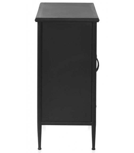 Aparador pequeño metal negro rozado mdmhogar