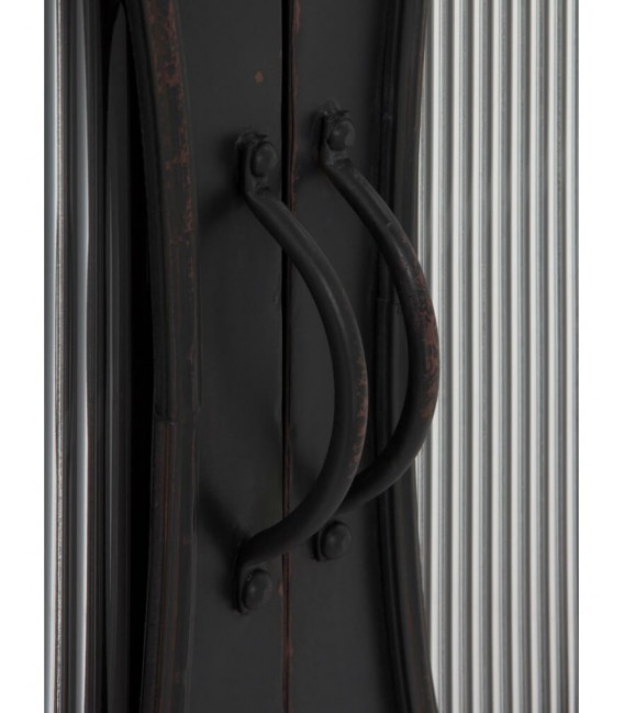 Aparador pequeño metal negro rozado mdmhogar