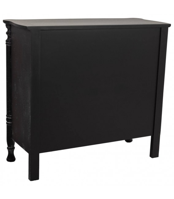 Cómoda madera negra mdmhogar