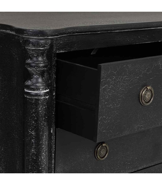 Cómoda madera negra mdmhogar