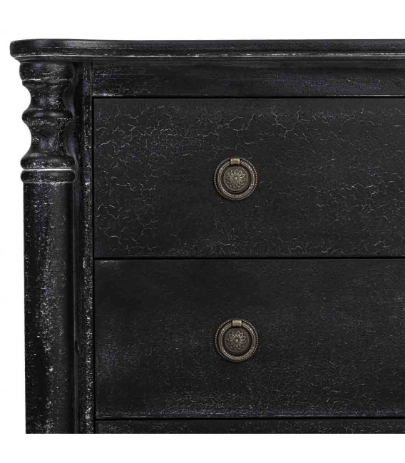 Cómoda madera negra mdmhogar