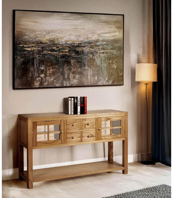 cuadro abstracto azules mdmhogar