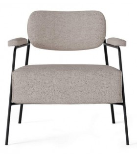 Butaca cómoda estructura en metal negro mdmhogar