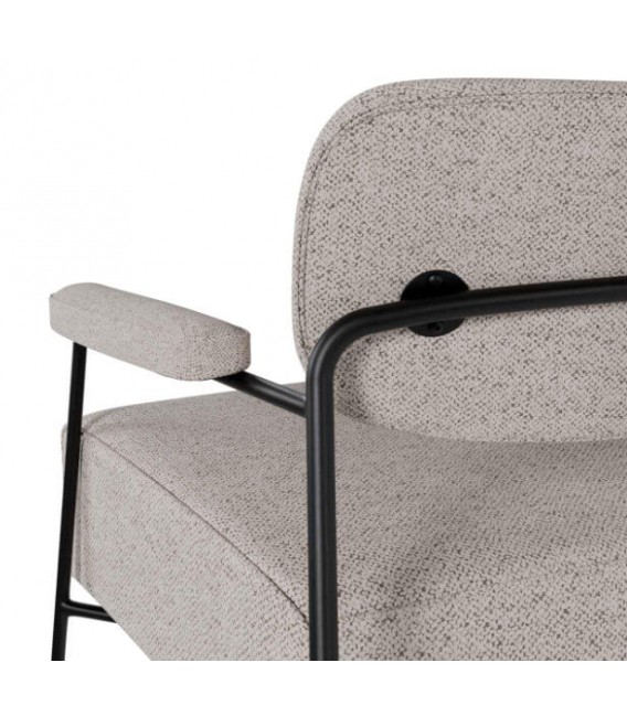 Butaca cómoda estructura en metal negro mdmhogar