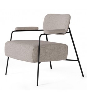 Butaca cómoda estructura en metal negro mdmhogar