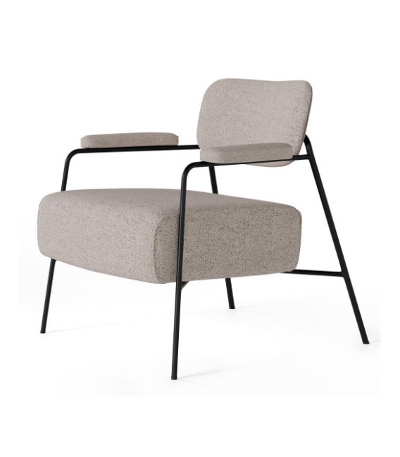 Butaca cómoda estructura en metal negro mdmhogar