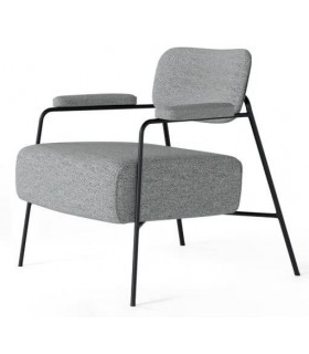 Butaca cómoda estructura metal negro mdmhogar