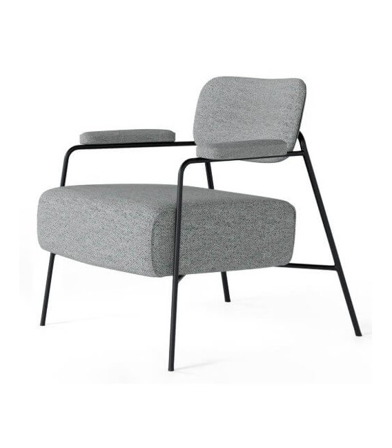 Butaca cómoda estructura metal negro mdmhogar