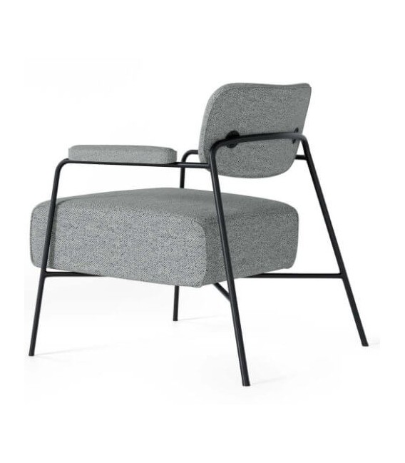 Butaca cómoda estructura metal negro mdmhogar