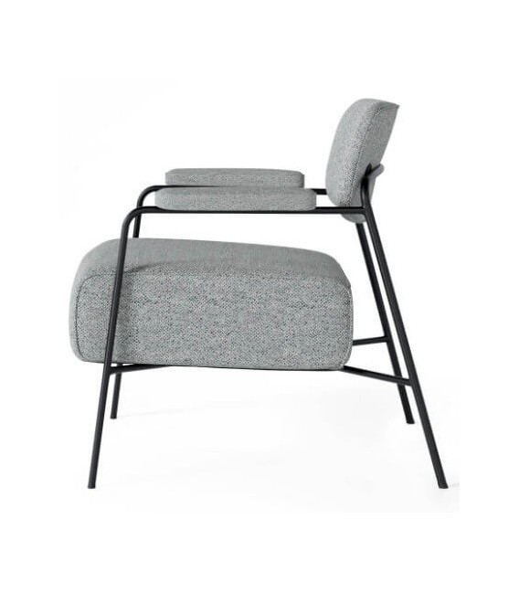 Butaca cómoda estructura metal negro mdmhogar