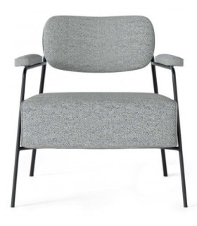 Butaca cómoda estructura metal negro mdmhogar