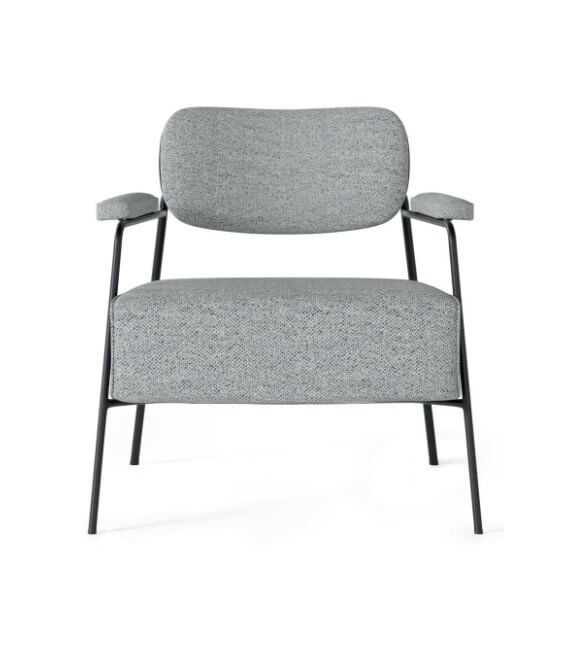 Butaca cómoda estructura metal negro mdmhogar