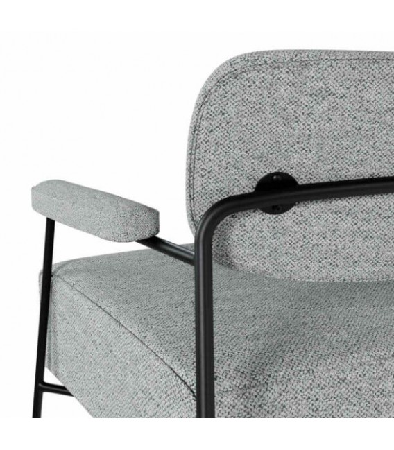 Butaca cómoda estructura metal negro mdmhogar