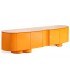 Mueble de TV grande madera dm y metal lacado en color naranja mdmhogar