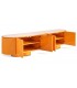 Mueble de TV grande madera dm y metal lacado en color naranja mdmhogar