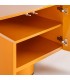 Mueble de TV grande madera dm y metal lacado en color naranja mdmhogar