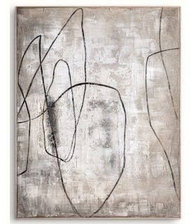 Cuadro abstracto vertical grande pintado a mano mdmhogar