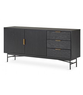 Aparador madera de roble teñido en color negro mdmhogar