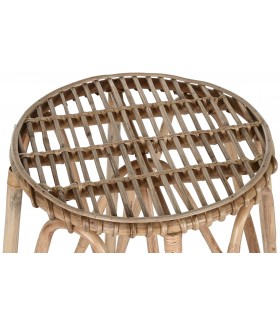 Taburete ratán natural trenzado mdmhogar