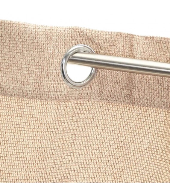 Cortina opaca para barra poliéster imitación fibras naturales mdmhogar