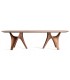 Mesa de comedor ovalada muy grande chapada madera de nogal mdmhogar