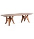 Mesa de comedor ovalada muy grande chapada madera de nogal mdmhogar