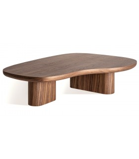 Mesa de centro grande madera dm chapada en madera de nogal mdmhogar