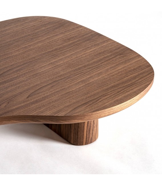 Mesa de centro grande madera dm chapada en madera de nogal mdmhogar