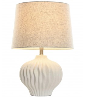 Lámpara de sobremesa base en cerámica ondulada mdmhogar