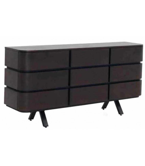 Cómoda grande madera de mango teñida en color wengué mdmhogar