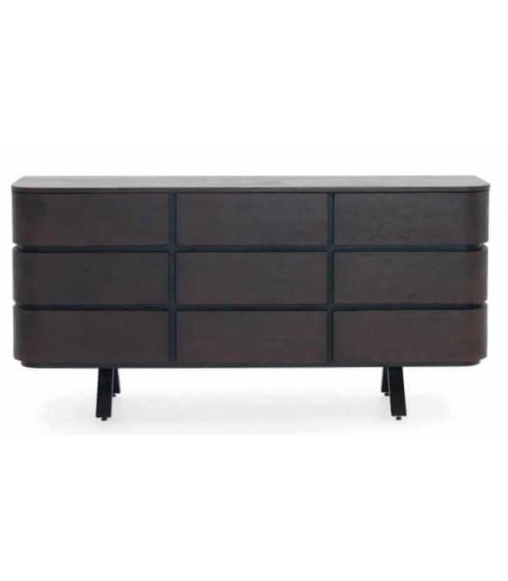 Cómoda grande madera de mango teñida en color wengué mdmhogar